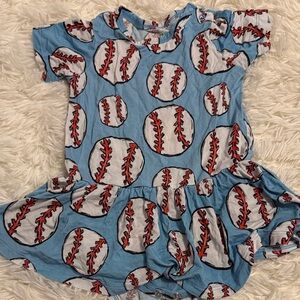 Blue Baseball Gigi and Max Twirl Bodysuits